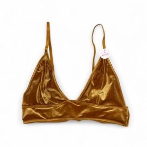 Forever‎ 21 NWT Gold Orange Triangle Bralette Festival Going Out XL Lingerie